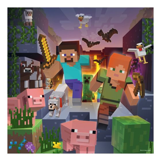 Minecraft Biomes 3x 49 Piece Jigsaw Puzzle