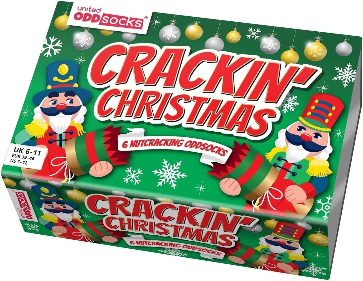 United Oddsocks Crackin' Christmas Nutcracker Men's Socks Festive Gift Idea