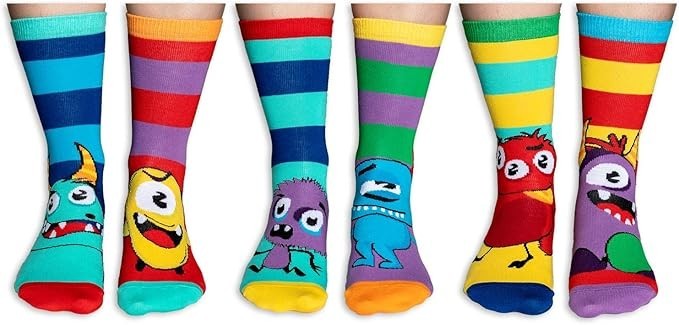 United Oddsocks The Meddlers Children's Socks - Uk Size 12-5.5 - Novelty Socks