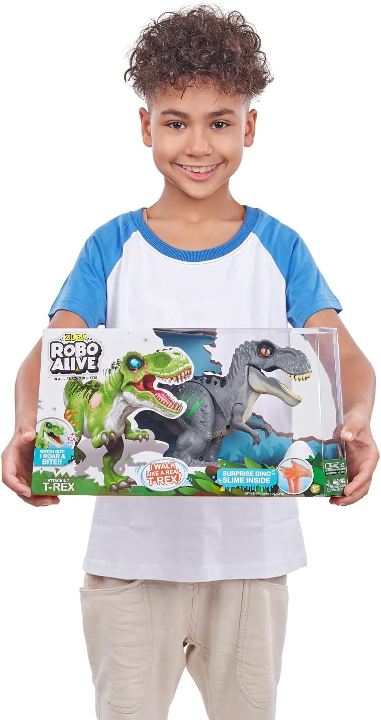 Robo Alive Attacking T-Rex Battery-Powered Robotic (Grey)
