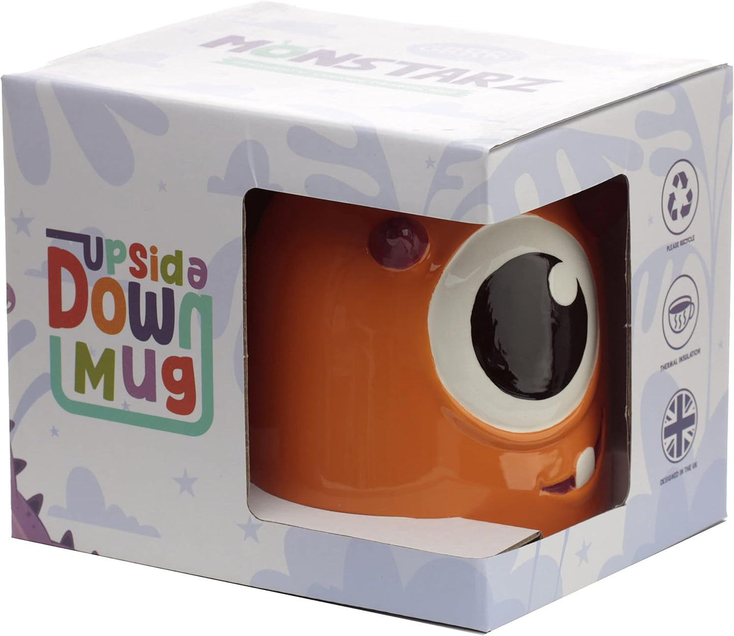 Monstarz Monster Orange Upside Down Ceramic Shaped Mug