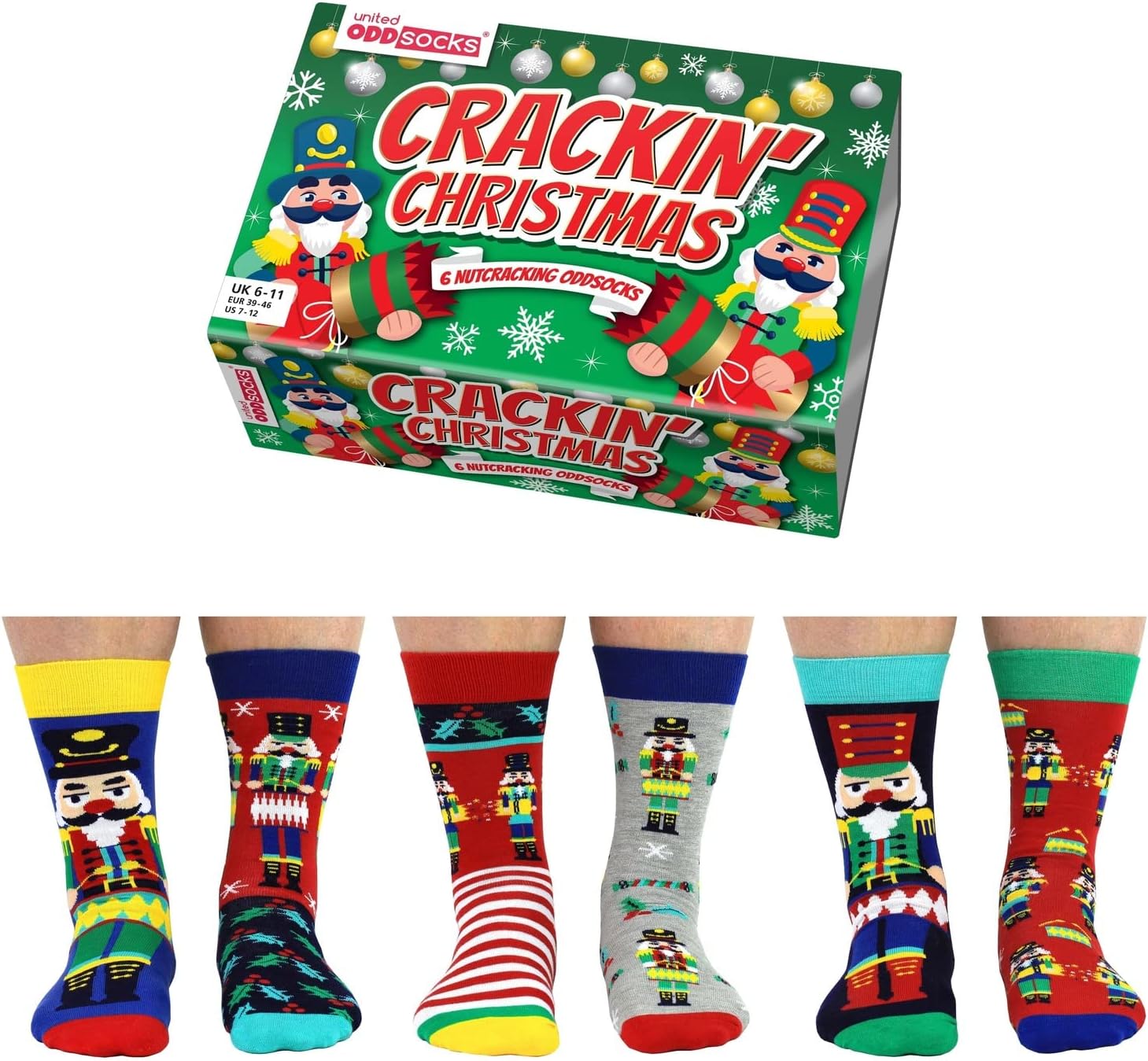 United Oddsocks - Calzini da donna, confezione da 6, Bamboozle, misura 37-42