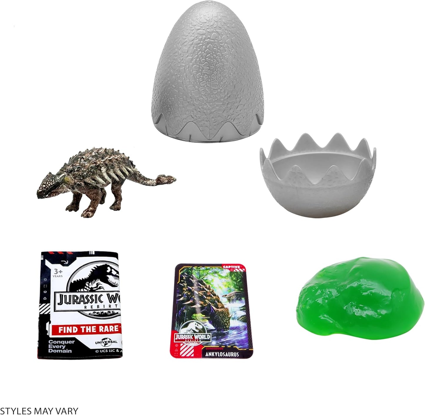 Jurassic World Captivz Rebirth Slime Eggs With Buildable Dinosaur Toy And Slime
