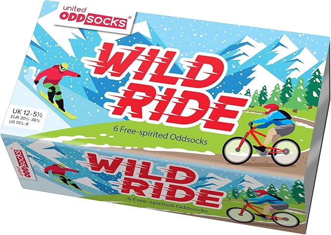 United Oddsocks Wild Ride 6 Odd Socks Gift Box