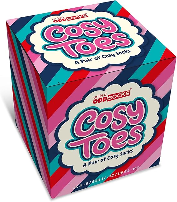 United Oddsocks Cosy Toes Socks One Pair - Snow for Ladies UK 4-8