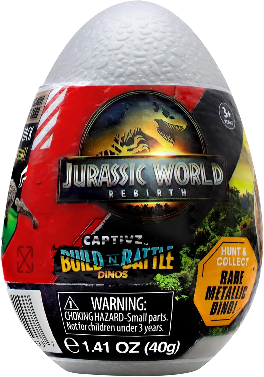 Jurassic World Captivz Rebirth Slime Eggs With Buildable Dinosaur Toy And Slime