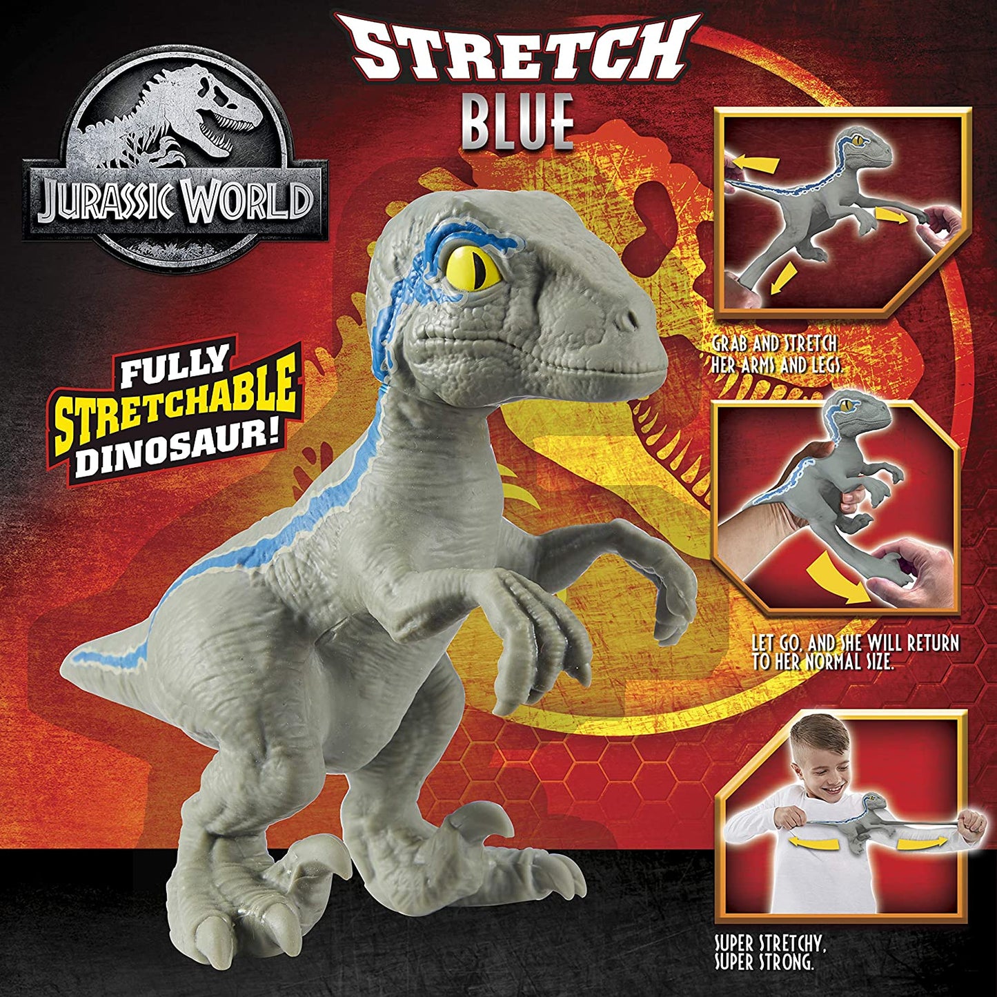 Jurassic World Mini Stretch Jurassic Raptor Figure