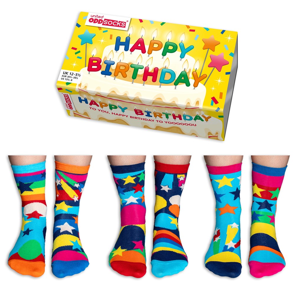 United Oddsocks Happy Birthday Socks