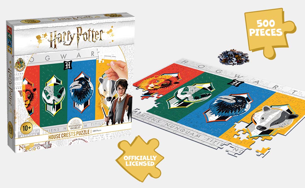 Winning Moves Harry Potter House Crests Jigsaw Puzzle - 500 Pieces