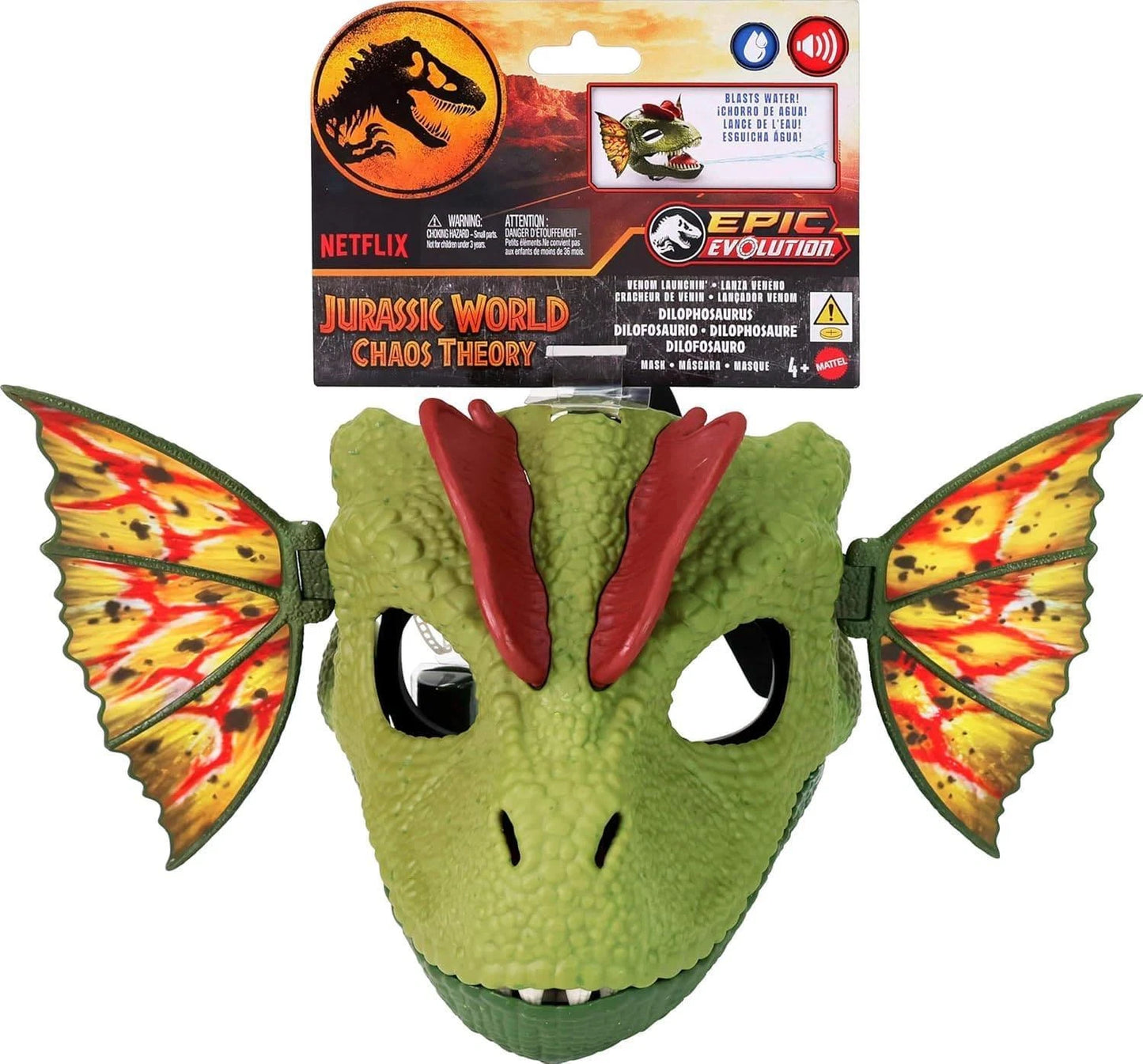 Jurassic World Dilophosaurus Role Play Mask Water-Shooting Feature