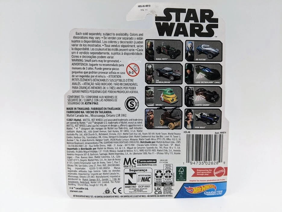 Hot Wheels Star Wars BoBa Fett 1:64 Scale Die-cast Character Car