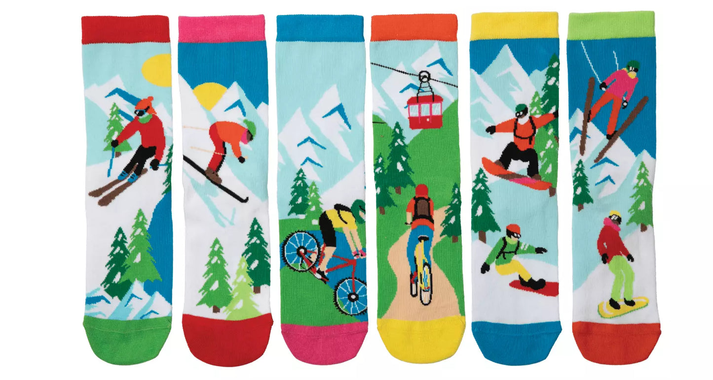 United Oddsocks Wild Ride 6 Odd Socks Gift Box