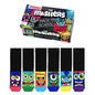 Childrens Oddsock Black - Back To School Mashers Mismatch 6 Pack UK 12-5.5