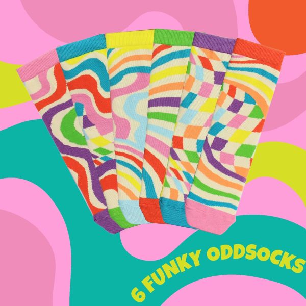 STAY GROOVY Socks By United Oddsocks