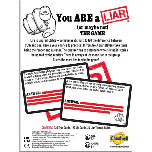 You Are A Liar (or Maybe Not) the Game