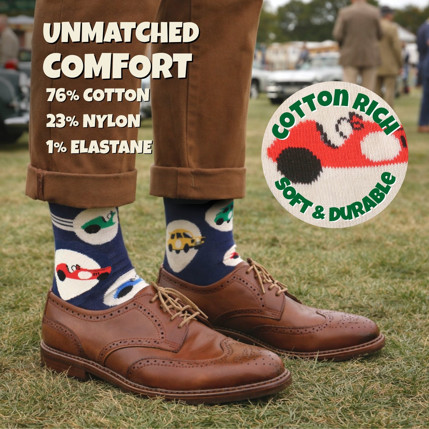 United Oddsocks Classic Petrol Heads Odd Socks Gift Box - Mens Size 6-11