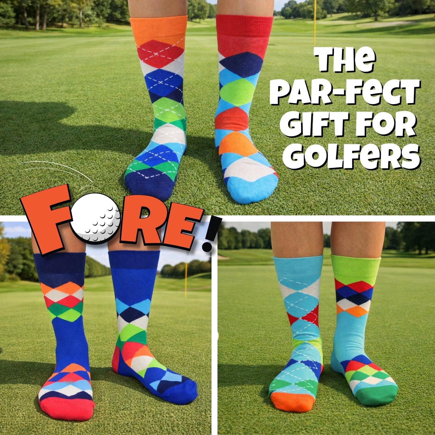 Fore (Golf) Socks By United Oddsocks