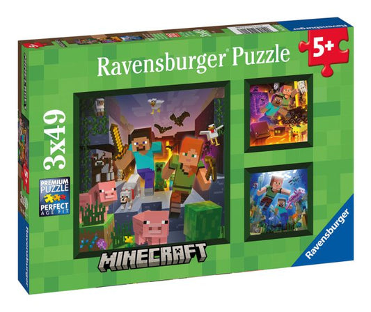 Minecraft Biomes 3x 49 Piece Jigsaw Puzzle