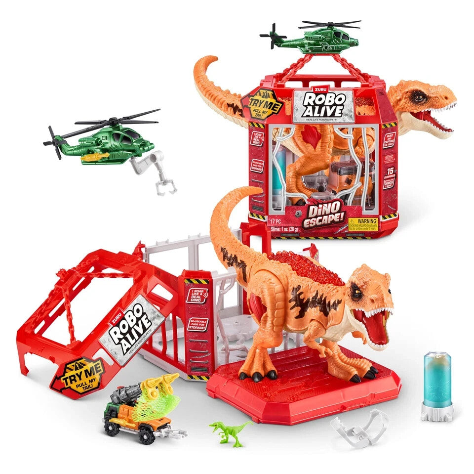 Robo Alive Dino Escape Series Dinosaur and Helicopter - WAS £22.49 NOW £14.99