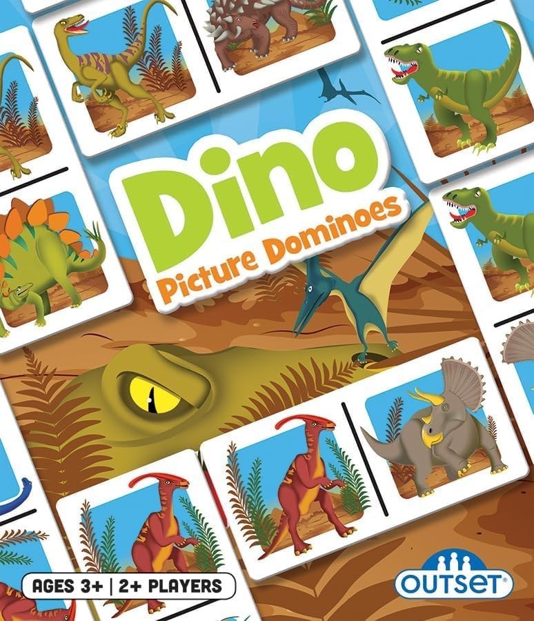 Picture Dominoes: Dinosaur Themed Matching Game for pre-Schoolers