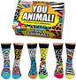 United Oddsocks You Animal - 6 Wild Mix & Match Novelty Socks for Men