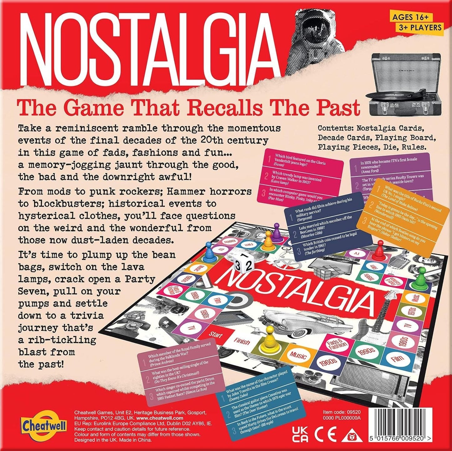 Cheatwell Games Nostalgia Board Game The Game that Recalls the Past