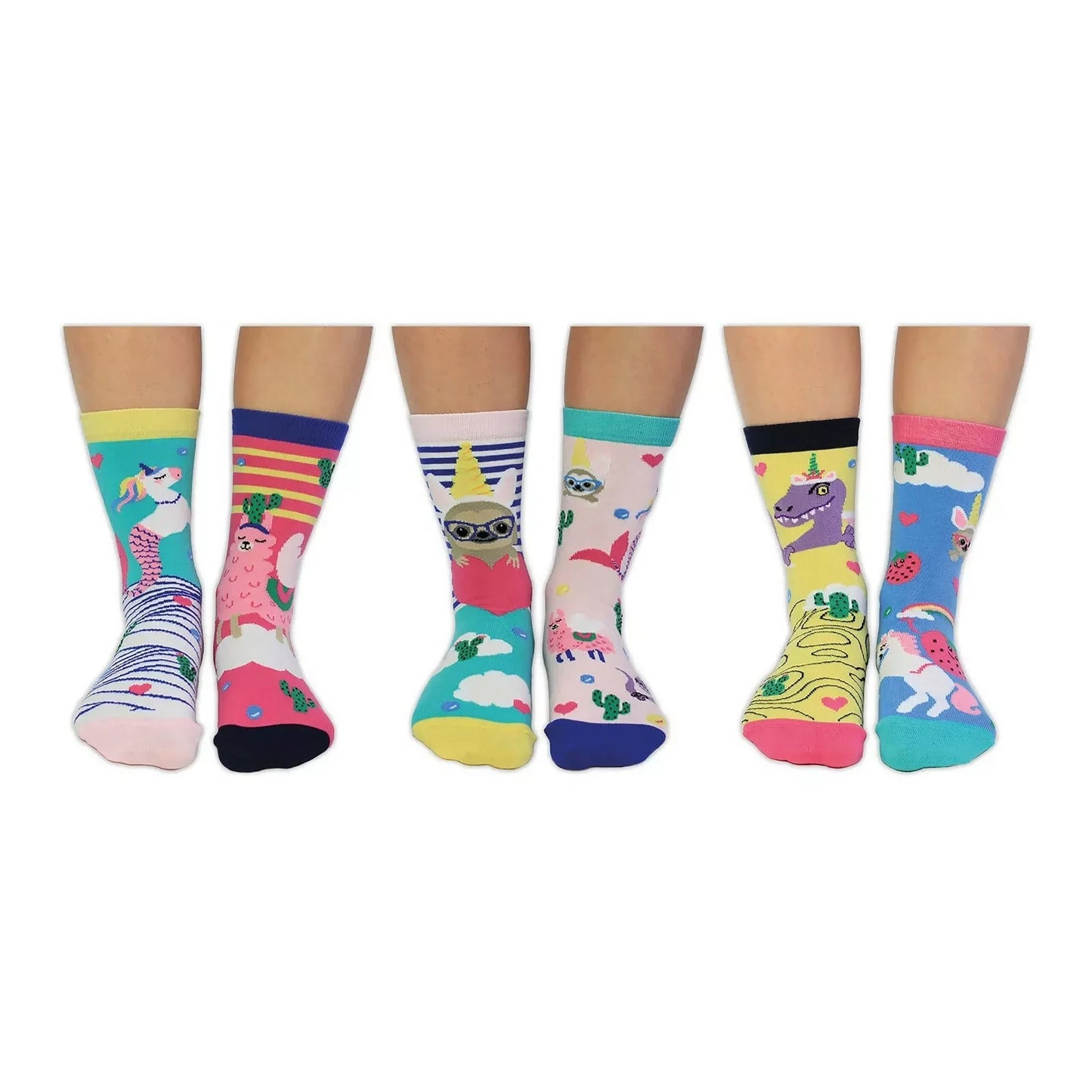 ODDSOCK LLAMA V UNICORN SOCKS