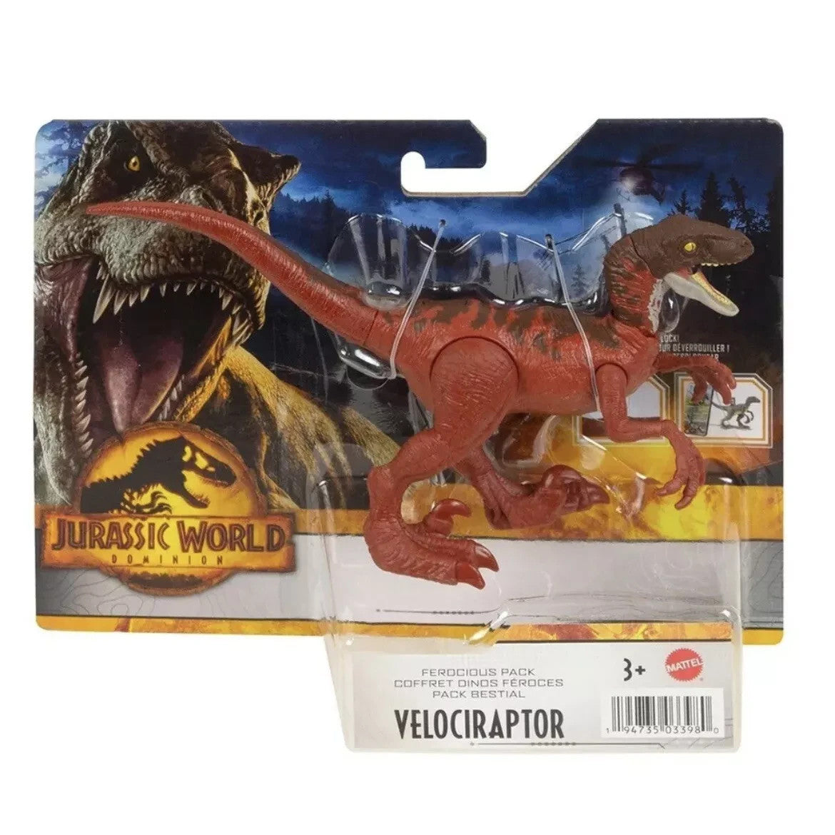Jurassic World Ferocious Pack –Velociraptor Dinosaur Figure-Was £12.99 NOW £8.99
