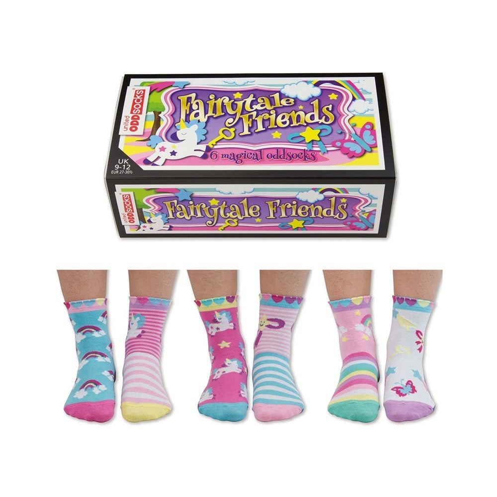 United Oddsocks - Fairytale Friends Childrens Odd Socks - Size 9-12 - Kids Socks