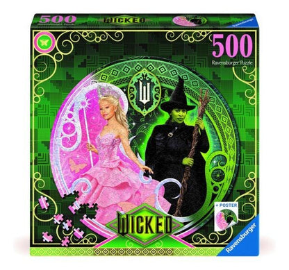 Wicked the Movie Circular 500 Piece Puzzle Glinda Elphaba -Was £14.99 NOW £8.99