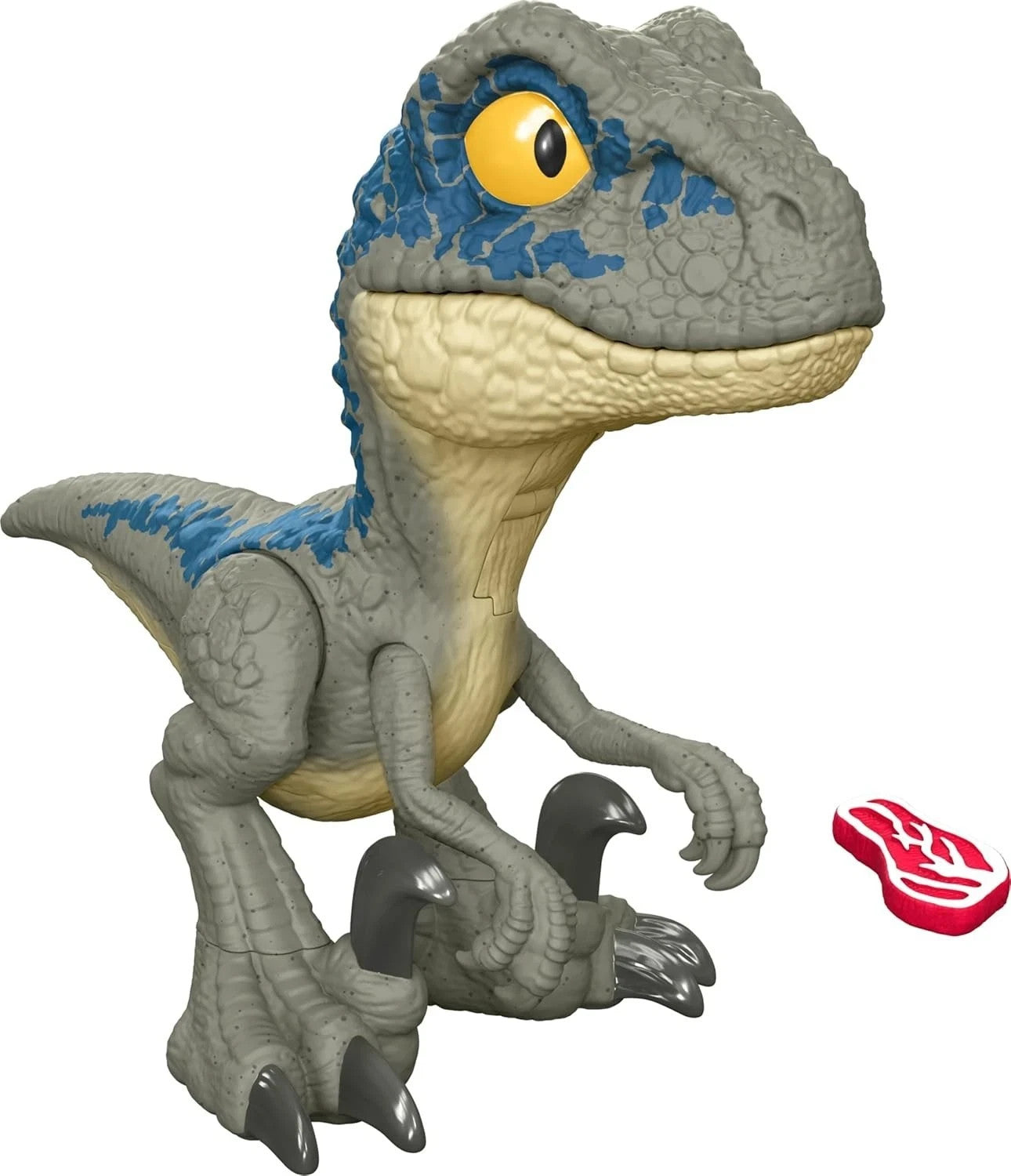 Mattel Jurassic World Mega Roar Velociraptor 'Blue' Sound & Stretchable Jaw