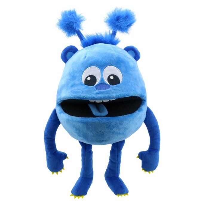 The Puppet Company Baby Monster Blue Hand Puppet with squeaker - NOW ONLY £