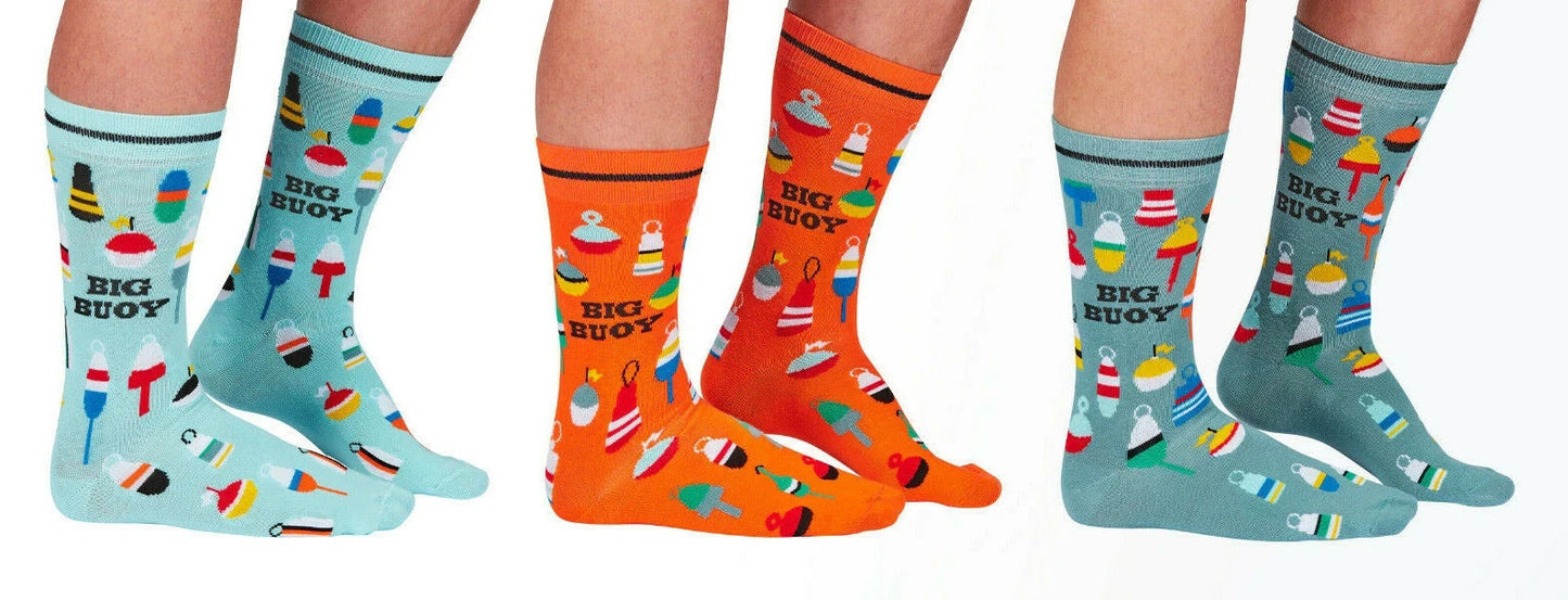 MENS NOVELTY SOCKS 3 PAIRS OF BIG BUOY SOCKS FOR MEN UK 6 - 11 GIFT BOXED