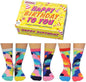 United Oddsocks Box Of 6 Ladies Odd Socks Women Happy Birthday To You UK 4-8