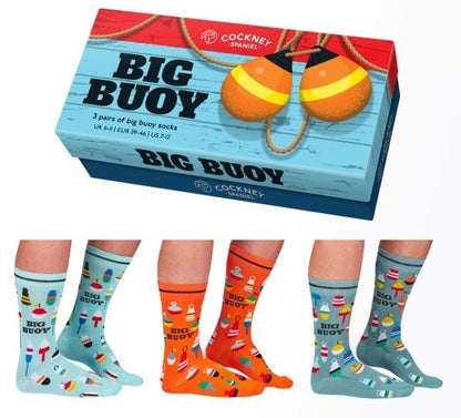 MENS NOVELTY SOCKS 3 PAIRS OF BIG BUOY SOCKS FOR MEN UK 6 - 11 GIFT BOXED
