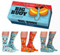 MENS NOVELTY SOCKS 3 PAIRS OF BIG BUOY SOCKS FOR MEN UK 6 - 11 GIFT BOXED