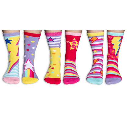 UNITED ODDSOCKS FUNKY DORY GOOD VIBES ODD SOCKS FOR GIRLS UK SIZE 12 -5.5