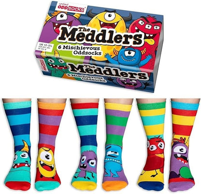 United Oddsocks The Meddlers Children's Socks - Uk Size 12-5.5 - Novelty Socks