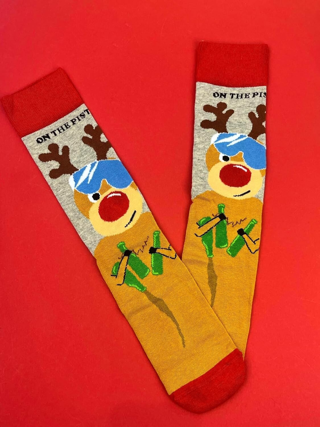 Cockney Spaniel Mens Novelty Christmas Funny Socks ReinBeers 3 Pairs Dad Gifts