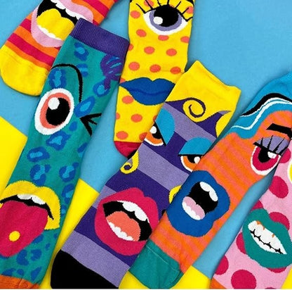 United Oddsocks Hot Heads 6 Odd Socks Gift Box-Ladies Size 4-8