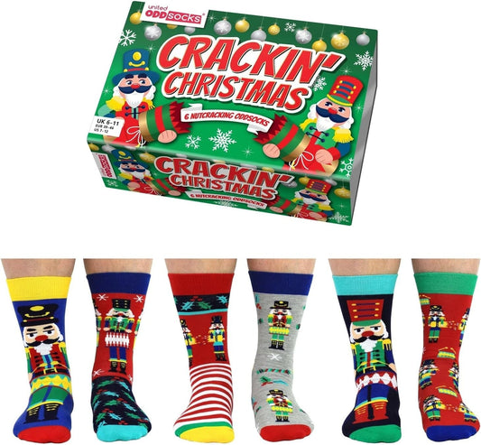 United Oddsocks Crackin' Christmas Nutcracker Men's Socks Festive Gift Idea