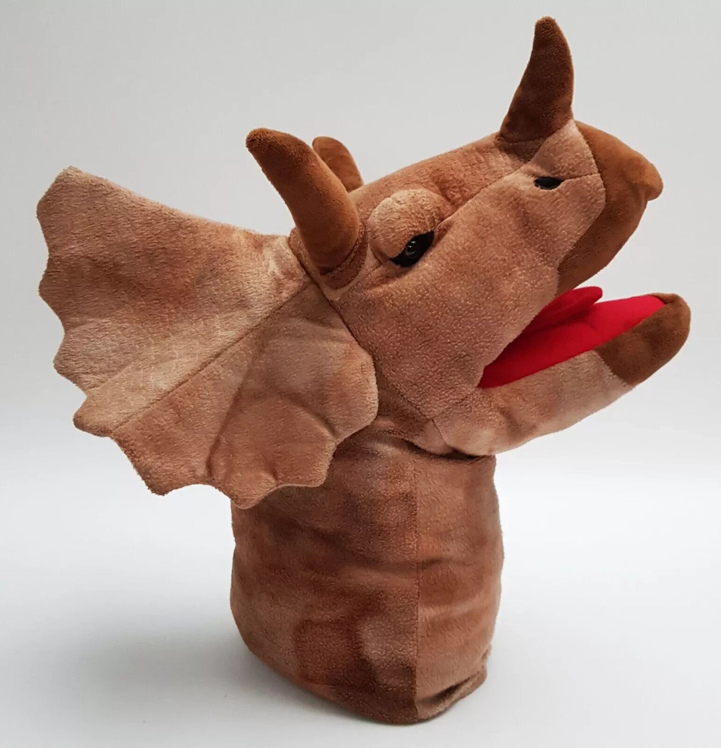 The Puppet Company Large Dino Head Triceratops Soft Plush Dinosaur Head (NEW!)