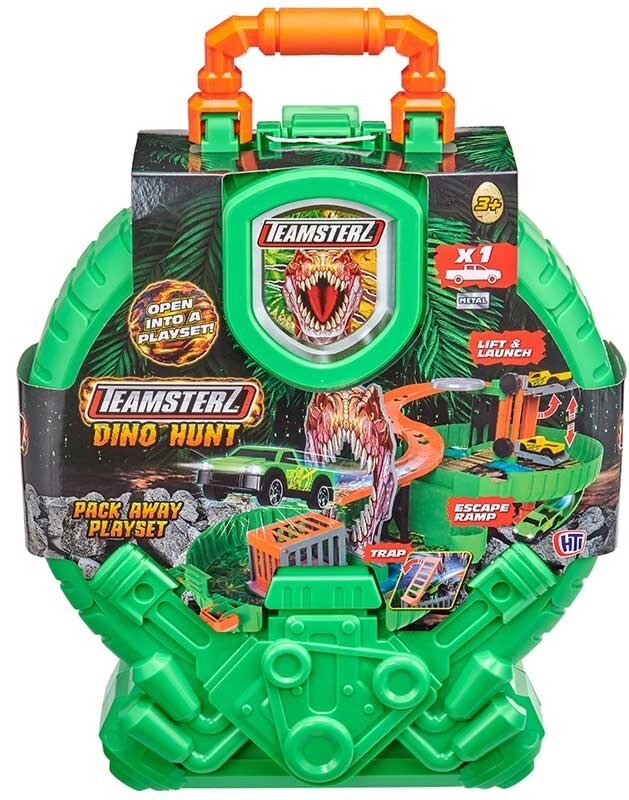 TEAMSTERZ DINO HUNT PACKAWAY WHEEL PLAYSET - Was £16.99 NOW £14.99 -ONLY 1 LEFT!