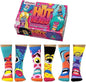 United Oddsocks Hot Heads 6 Odd Socks Gift Box-Ladies Size 4-8