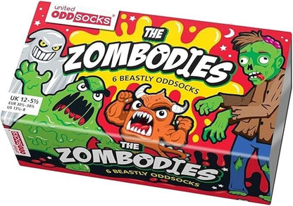 UNITED ODDSOCKS BOYS THE ZOMBODIES SOCKS 6 ODD ZOMBIE SOCKS CHILDRENS UK 12- 5.5