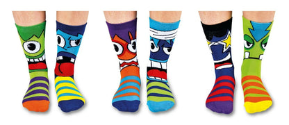 United Oddsocks The Mashers Six Monster Faced Odd Socks - Pack of 6