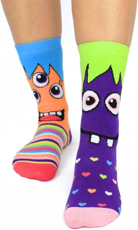 United Oddsocks Miss Mashers Mismatched Set Of 6 Girls UK 12-5.5 Odd Socks Gift