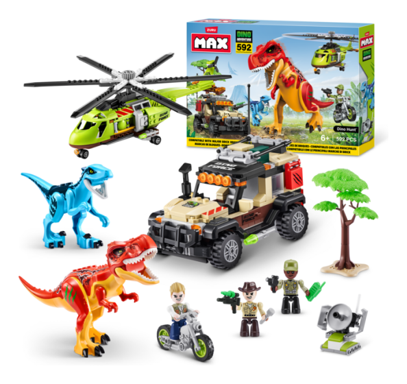 Max Build Dino Hunt Adventure Construction Set - ZURU - WAS £21.99 NOW £14.99