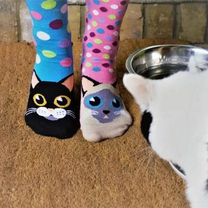 United ODDSOCKS Catwalk Size UK 4-8 Set Of 6 Women's Socks Kittens Odd Gift Idea