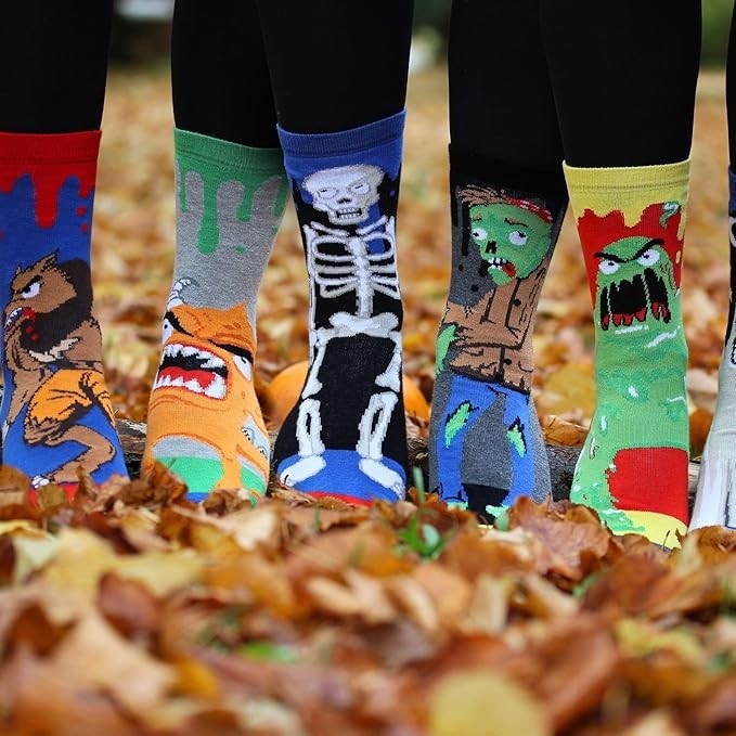 UNITED ODDSOCKS BOYS THE ZOMBODIES SOCKS 6 ODD ZOMBIE SOCKS CHILDRENS UK 12- 5.5